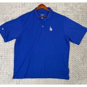 Antigua Men's Los Angeles Dodgers Performance Polo Shirt Blue‎ XL